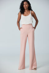 High waist wide leg pant  pressed pleat