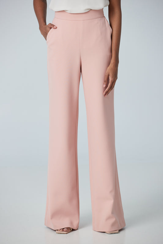 High waist wide leg pant  pressed pleat