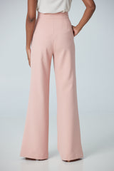 High waist wide leg pant  pressed pleat