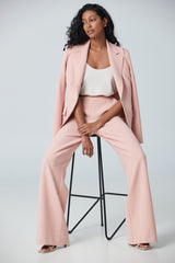 High waist wide leg pant  pressed pleat