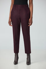 Straight leg pant with back elastic waist band