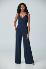 Pull up wide leg pant