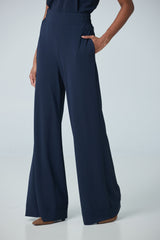 Pull up wide leg pant