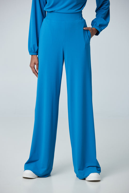 Pull up wide leg pant