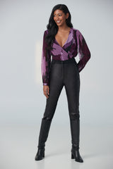 Hybrid leather legging