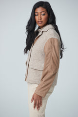 Short jacket with curve sleeve