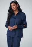 Shirt blouse with key hole on sleeve