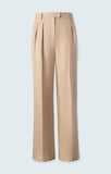 Front pleated wide leg pant