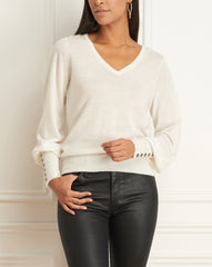 Merino Blend V-Neck Sweater