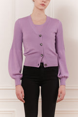 Cardigan court manche demi bouffante