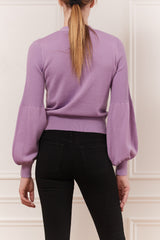 Cardigan court manche demi bouffante