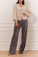 Cardigan court manche demi bouffante