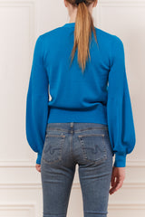 Cardigan court manche demi bouffante