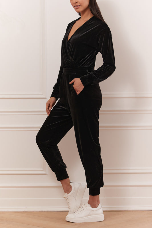 Jumpsuit with crisscross front