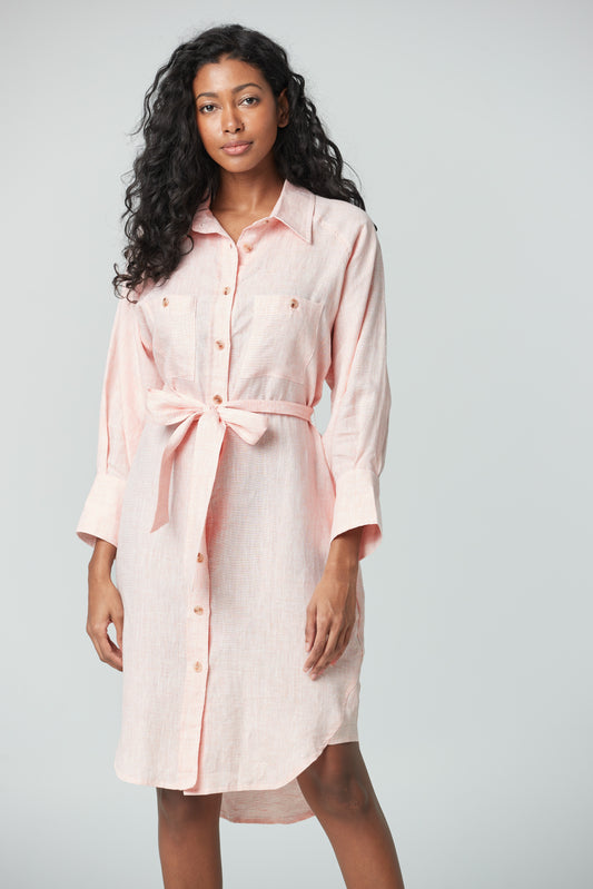3/4 sleeve dress with open cuff