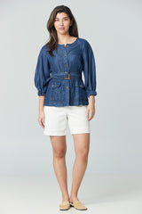 Robe courte manche bouffante