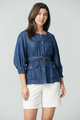 Robe courte manche bouffante
