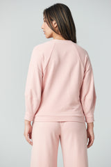 V neck top with lantern sleeve