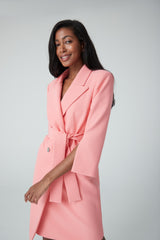 Blazer dress with belt