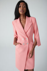 Blazer dress with belt