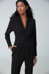 Stretch crepe jumpsuit