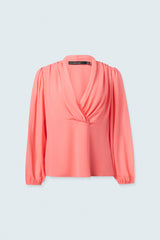Blouse croisée drapée